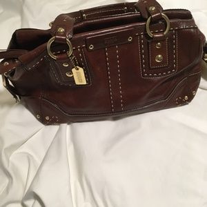 Coach Hamptons Vintage Leather Satchel .